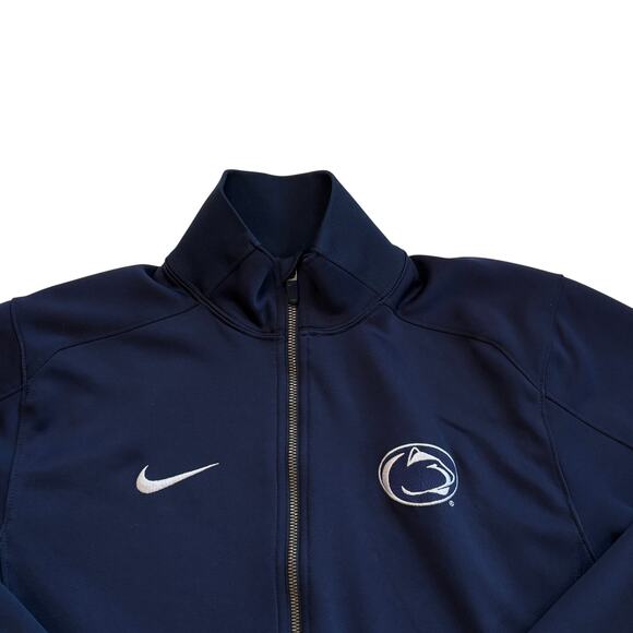 Nike Penn State Nitty Lions Soccer Track Jacket Mens Med Blue Dri Fit Full Zip - Picture 4 of 11
